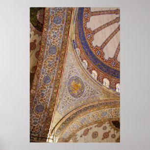 Poster Plafond de la Mosquée Bleue