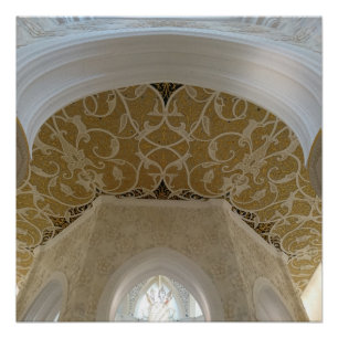 Poster Plafond Or 20" x 20", Papier Poster, Semi-Gloss