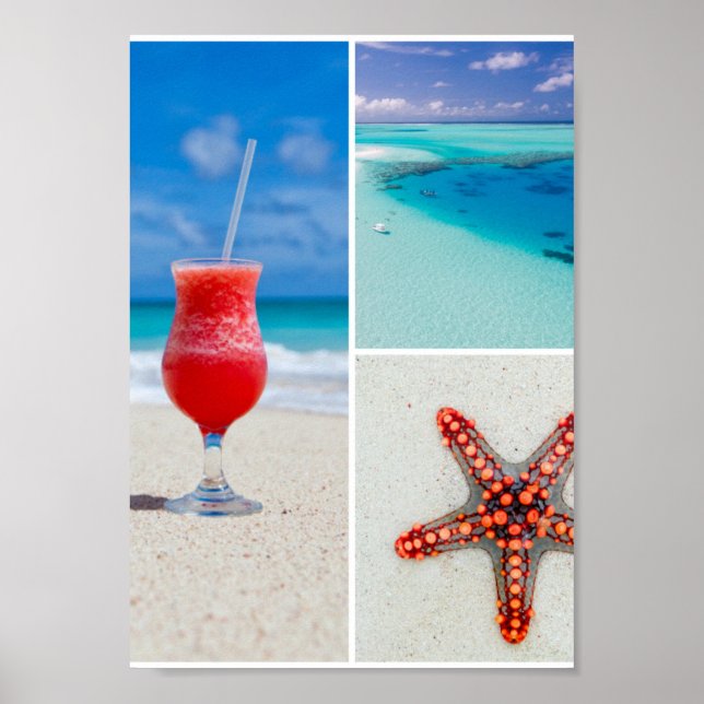 Poster Plage amusant (Devant)