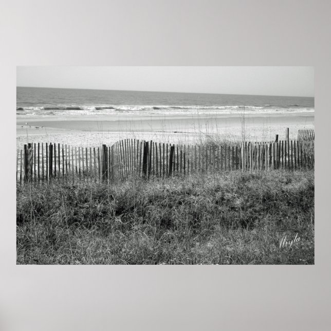 Poster Plage B&W (Devant)