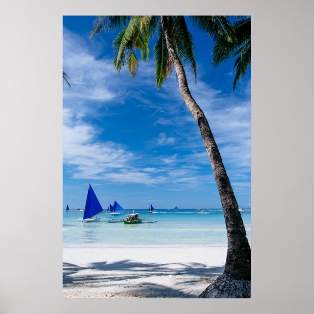 Poster Plage Blanche | Boracay, Philippines (Devant)
