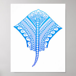 Poster plage_bleu_éponge_bleu