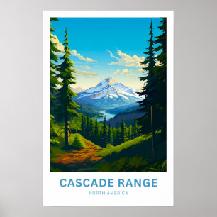 Poster Plage Cascade Amérique du Nord - Imprimer