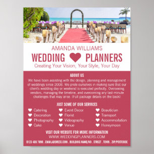 Poster Plage Ceremony, Mariage Planificateur d'événements