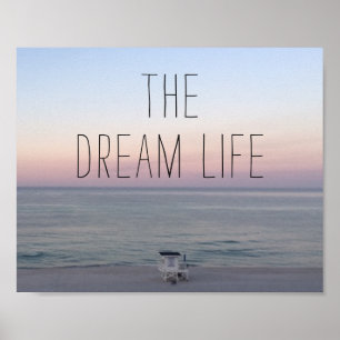 Poster Plage colorée Dream Life