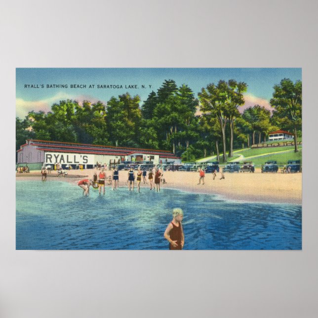 Poster Plage de bain de Ryall à Saratoga Lake View (Devant)