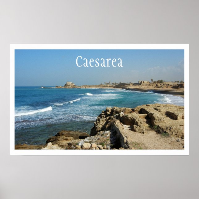 Poster Plage de Caesarea, Césarée, Israël (Devant)