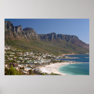 Poster Plage de Camps Bay et Twelve Apostles