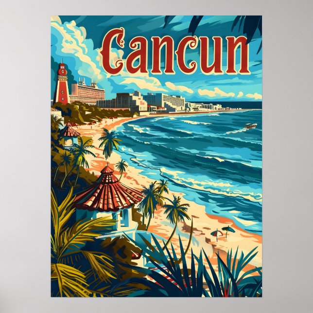 Poster Plage de Cancun (Devant)