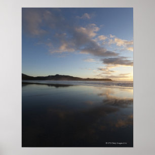 Poster Plage de Chesterman au coucher du soleil, Tofino,