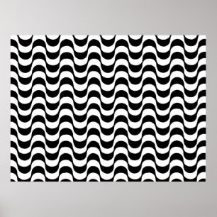 Poster Plage de Copacabana, trottoir brésilien.