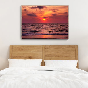 Poster Plage de coucher de soleil tropical Naples, Florid