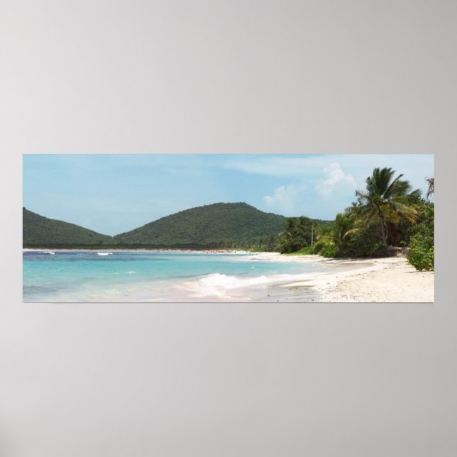 Poster Plage de Flamenco Porto Rico à Culebra (Devant)