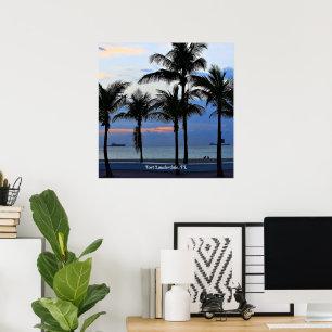 Poster Plage de Fort Lauderdale, Floride