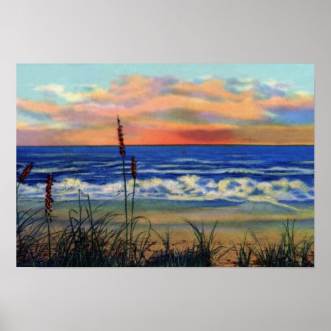 Poster Plage de Fort Pierce Florida à Sunrise (Devant)