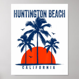 Poster Plage de Huntington Beach Californie Océan Surf Pl