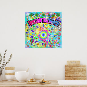 Poster Plage de Huntington Mystic Dance