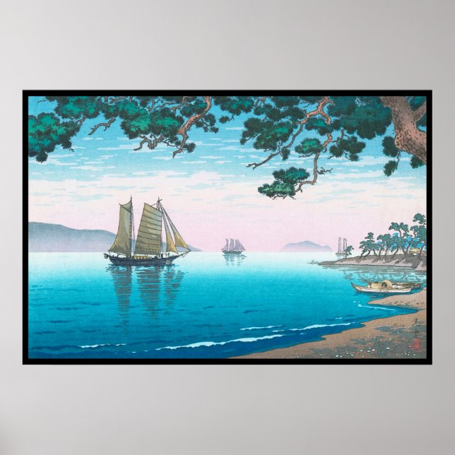 Poster Plage de Maiko Tsuchiya Koitsu hanga à chevalet (Devant)