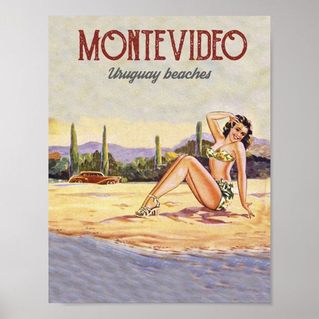 Poster Plage de Montevideo, Uruguay (Devant)