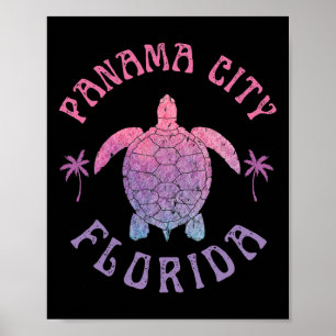Poster Plage de Panama City Floride Tortue de mer Vacance