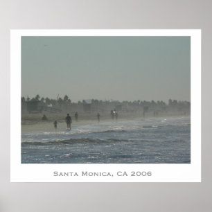 Poster Plage de père Noël Monica