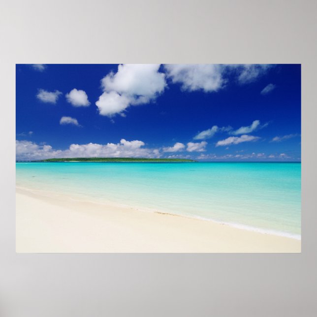 Poster Plage de sable blanc (Devant)