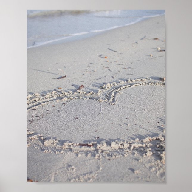 POSTER PLAGE DE SABLE DE COEUR (Devant)