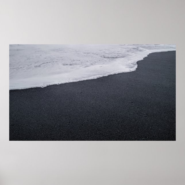 Poster Plage de sable noir (Devant)