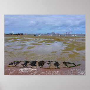 Poster Plage de Saint Brevin en France Carte postale