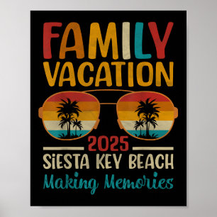 Poster Plage de Siesta Key Floride vacances familiales as