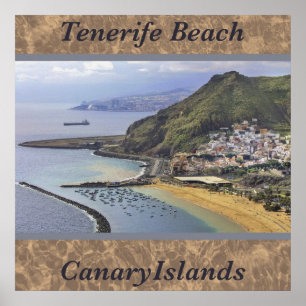 Poster Plage de Tenerife, Îles Canaries, Espagne Photo Af