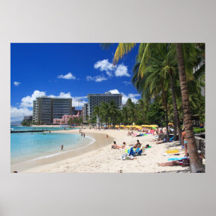 Poster Plage de Waikiki 1