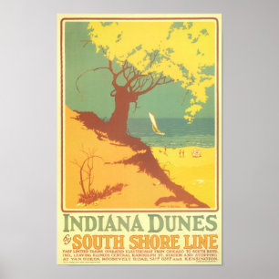Poster Plage des dunes d'Indiana