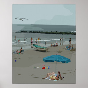 Poster Plage d'été