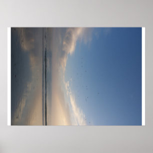 Poster plage d'été Bretagne