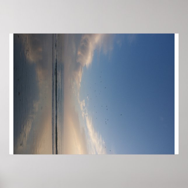 Poster plage d'été Bretagne (Devant)