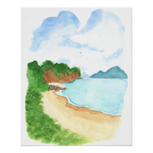 Poster Plage du bord de mer