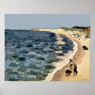 Poster Plage, Fauvisme