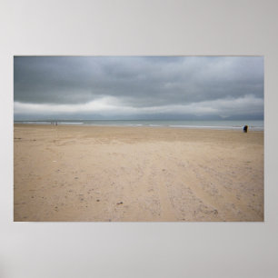 Poster Plage irlandaise un jour orageux