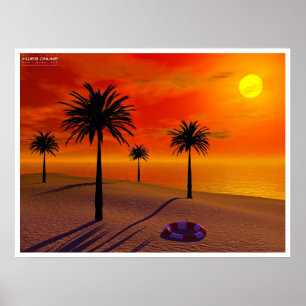 Poster Plage isolée