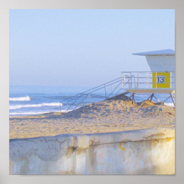 Poster Plage & Lifegaurd 13 Imprimer (Devant)