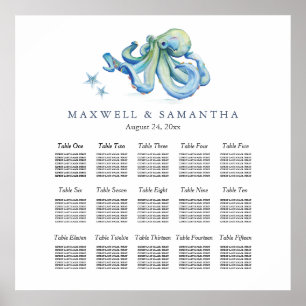 Poster Plage Mariage Modèle