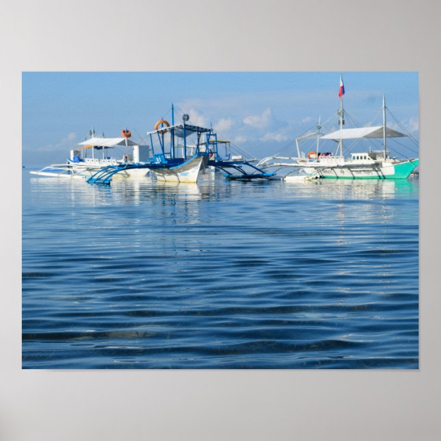 Poster Plage Moalboal à Cebu (Devant)