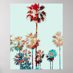 Poster Plage Palm Tree Design 243