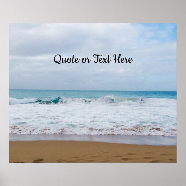 Poster Plage personnalisée (Devant)