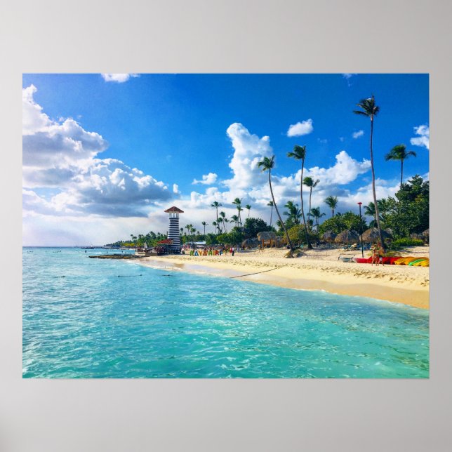 Poster Plage République Dominicaine (Devant)