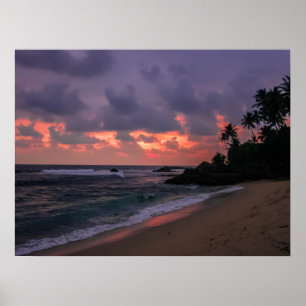 Poster Plage romantique à Dusk