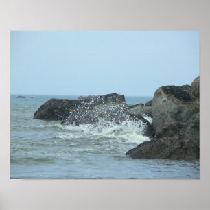 Poster Plage rouge