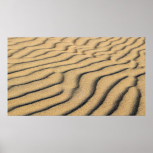 Poster Plage sable vagues sable dunes sable