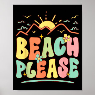 Poster Plage s'il vous plaît